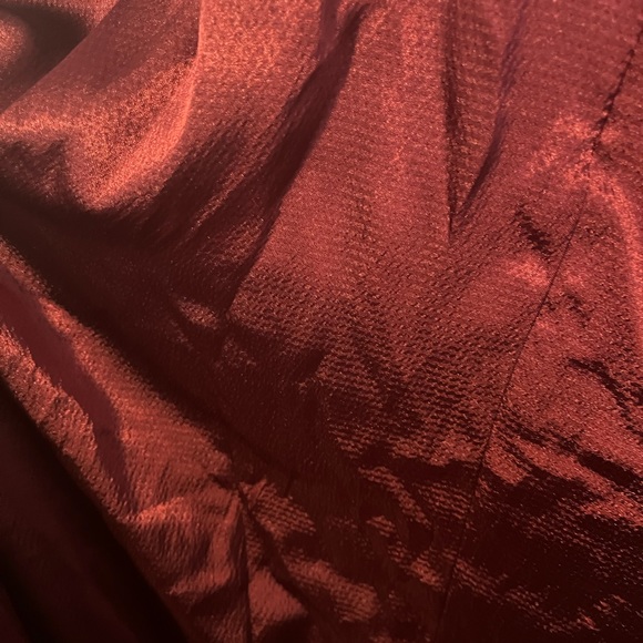 Satin Maroon Evening Dress - Picture 5 of 6